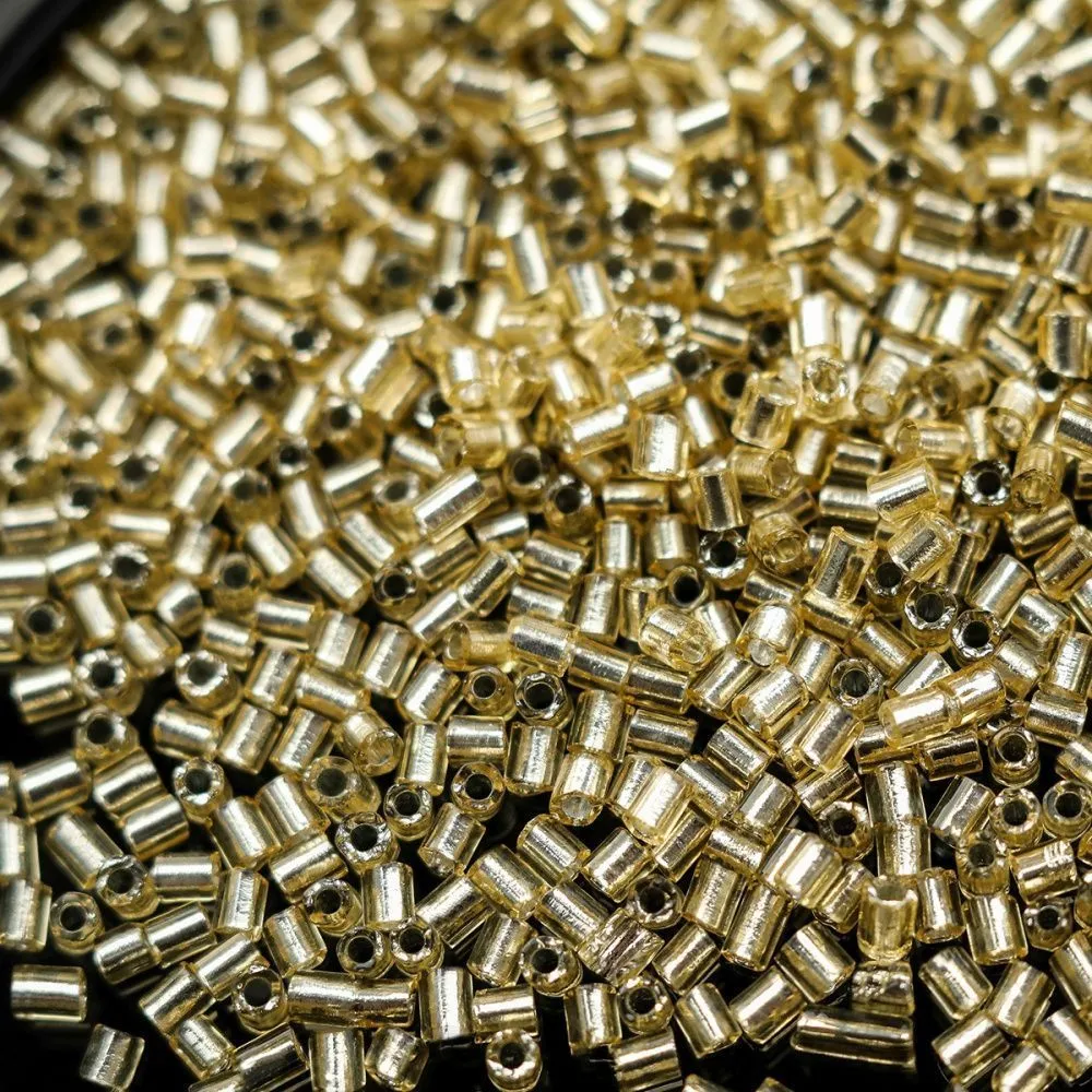 бисер "радуга", рубка, цвет светлое золото (уп 7 г)