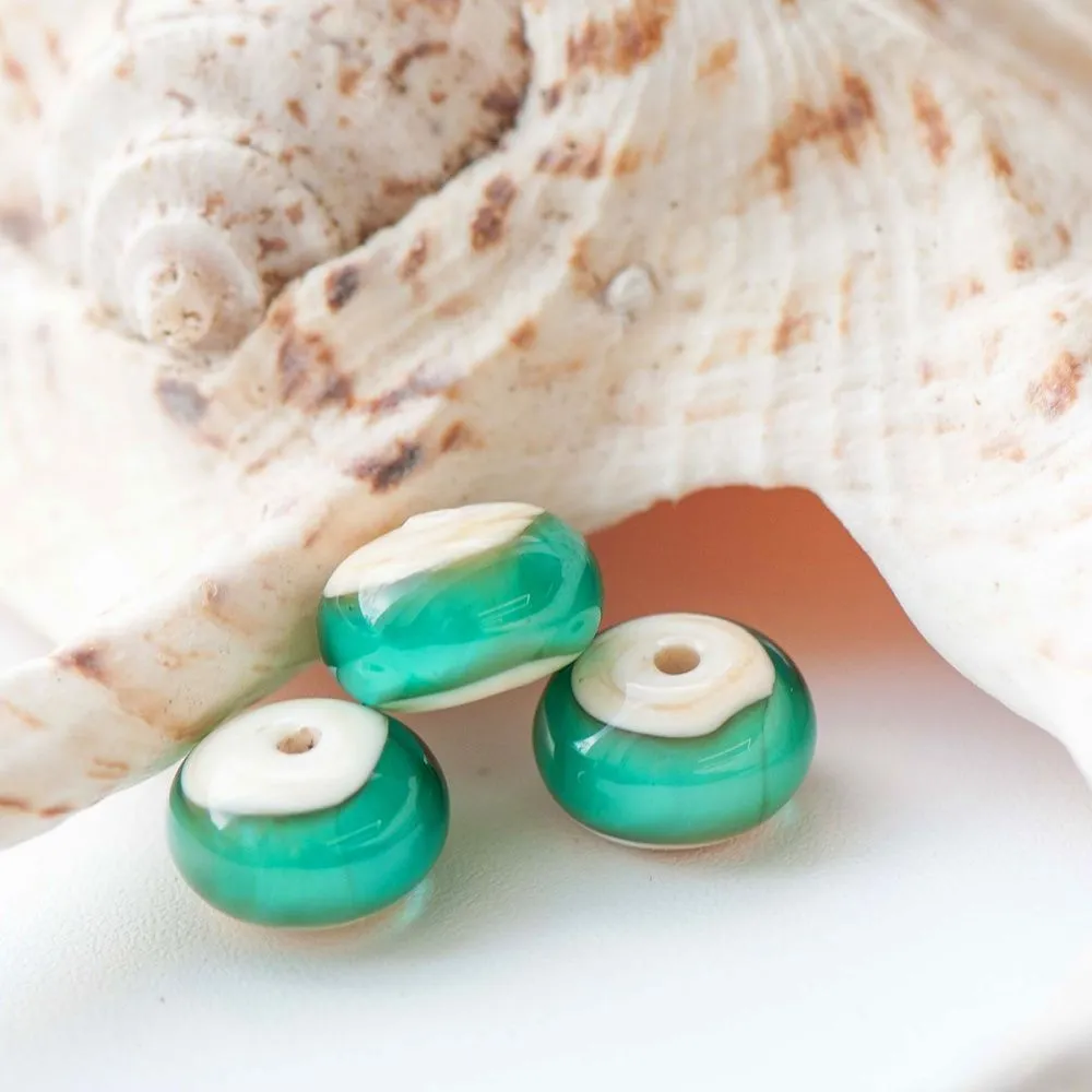 бусина, мурано "акватика", абакус, 16х8мм