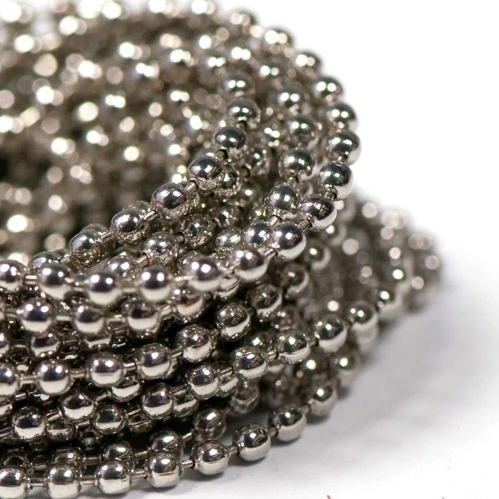 цепочка "шарик", цвет платина, шарик 2 мм