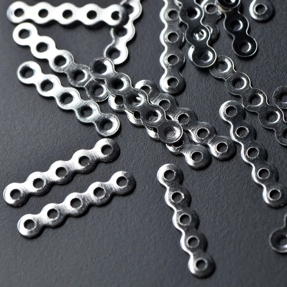 разделитель 5-отв. "лунар", цвет платина, 17x3x0.5 мм