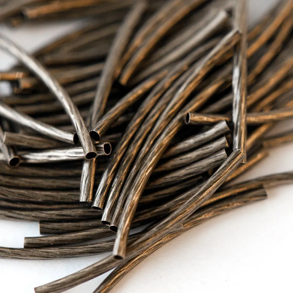 разделитель "трубочка", цвет античная бронза, 35х2 мм