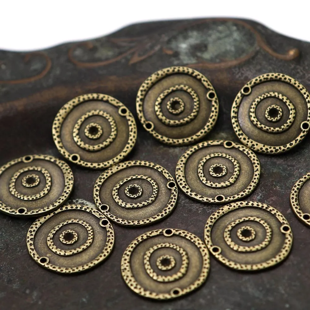 коннектор "антик", цвет античная бронза, 22х2 мм