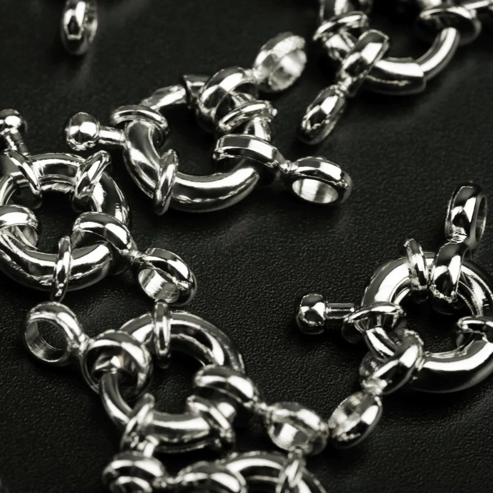 Замочки замочек-кольцо, цвет платина, 8.5-9х4 мм