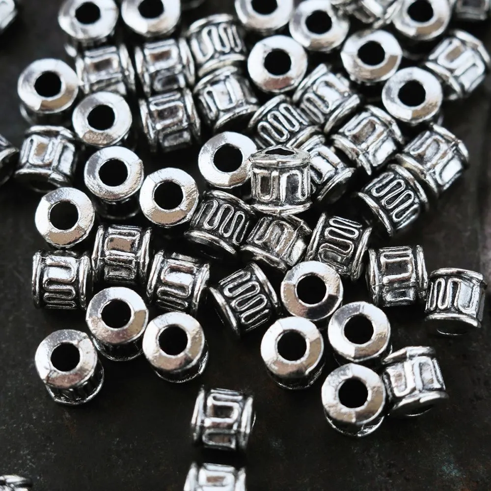 разделитель для бусин "тибет", цвет античное серебро, 5х5 мм