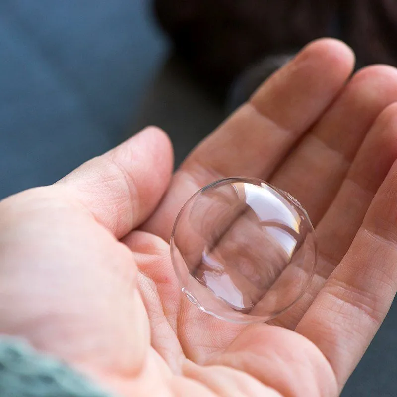 бусина, лэмпворк "шар", прозрачный, 30 мм