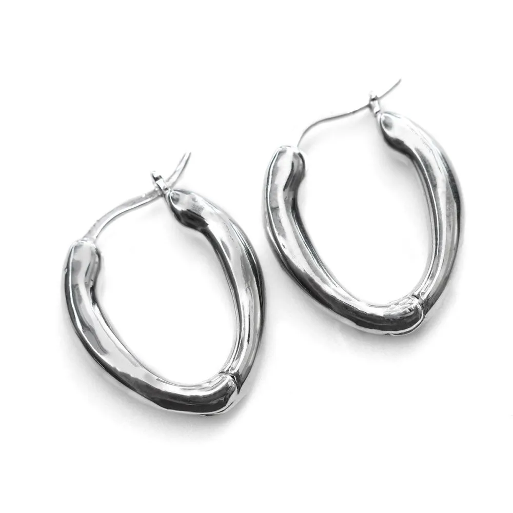 швензы "овал", покрытие платина, 21x16x3.5 мм 