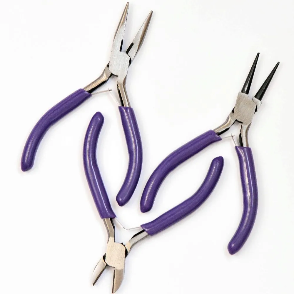 инструмент, набор, сиреневые ручки, 3 шт