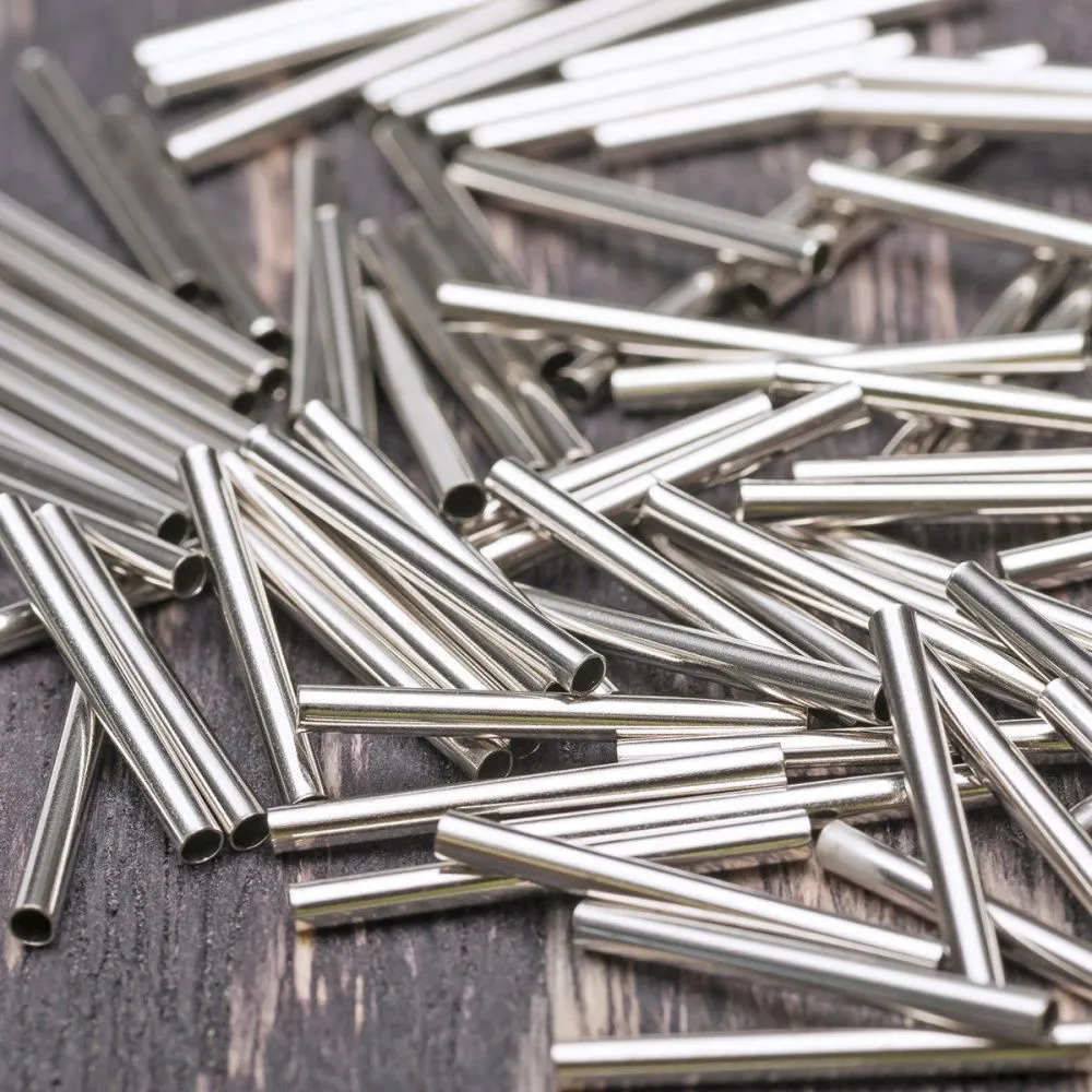 разделитель "трубочка", цвет платина, 20x2 мм