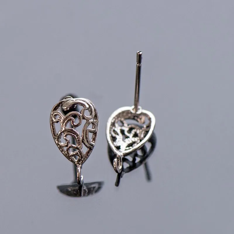 пуссеты "юнона", покрытие платиной, 15.5x10x15 мм