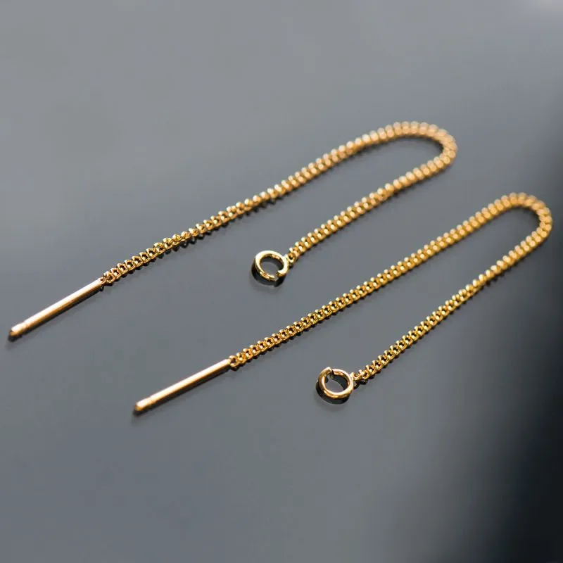 пуссеты "лайн", позолоченные, цвет золото, 82-85x1 мм