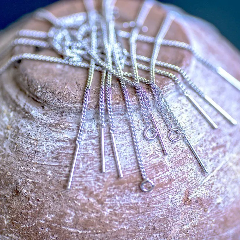 пуссеты "лайн", покрытие платина, 82-85x1 мм