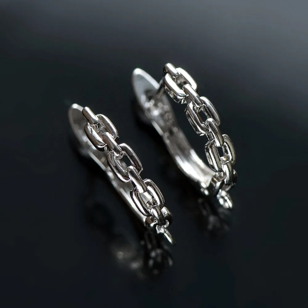 швензы "цепь", покрытие платиной, 20.5x13x3 мм 