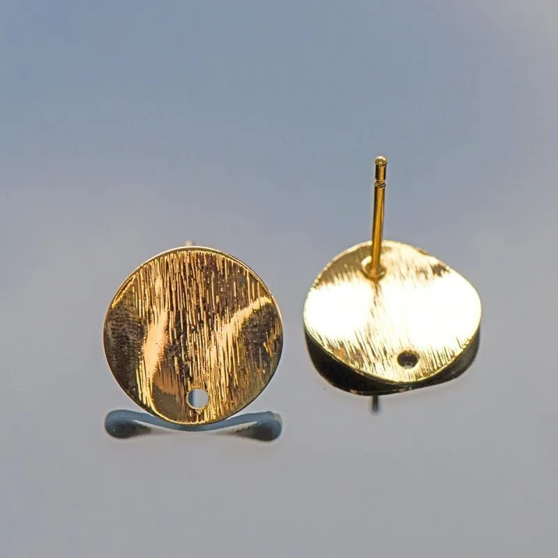 пуссеты "раунд-скратч", позолоченные, 12 мм