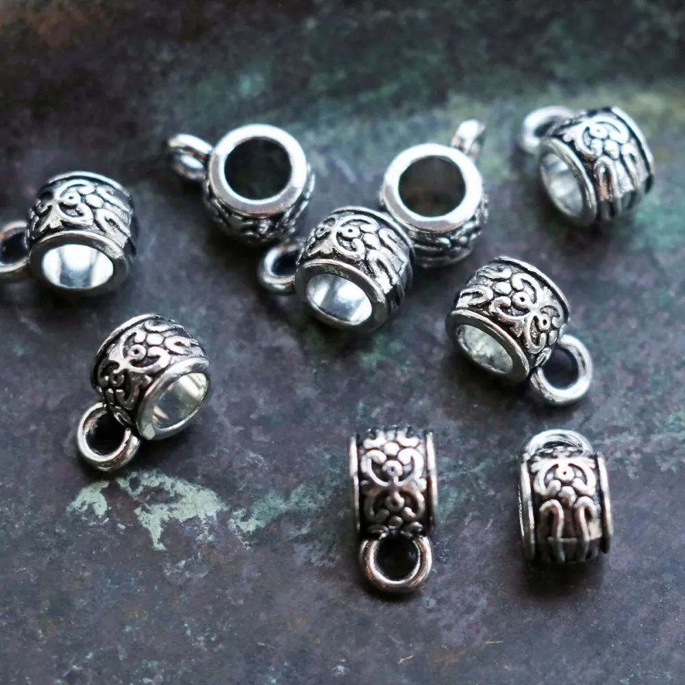 бейл "тай", цвет античное серебро, 11x6x7 мм