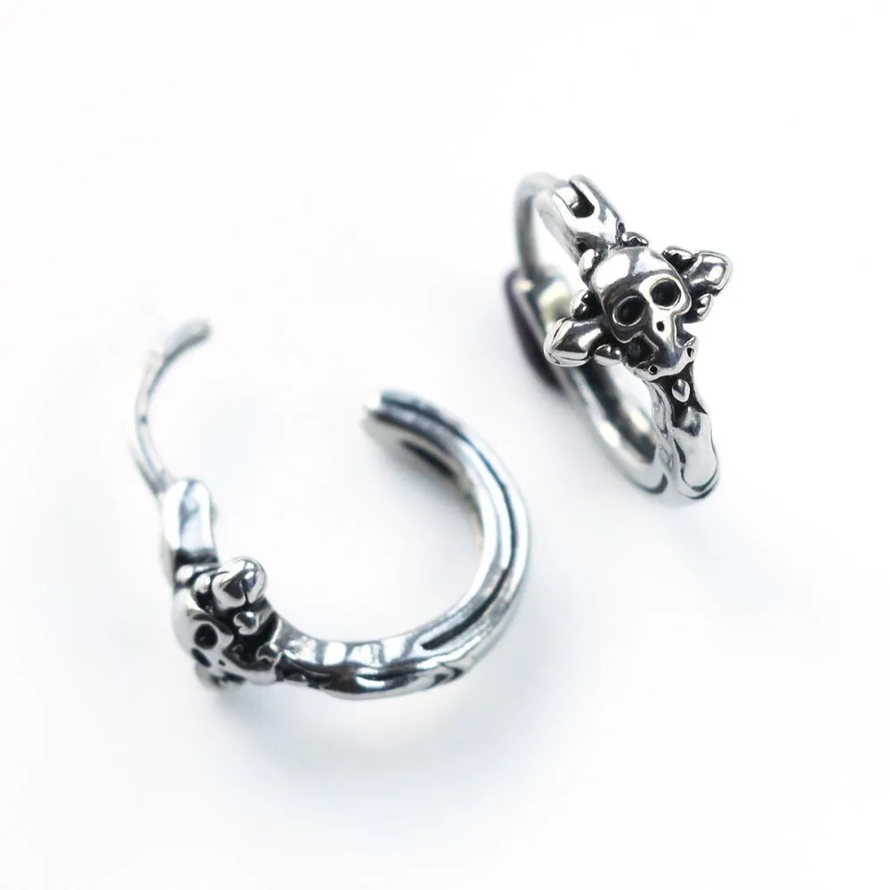 швензы "череп", сталь гипоаллергенная, 15x14x8 мм
