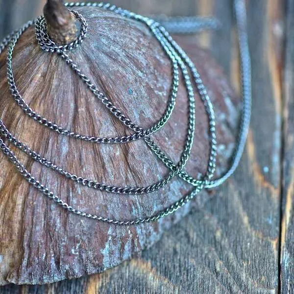 цепочка "твисти", цвет черный, звено 2.5x2x0.6 мм