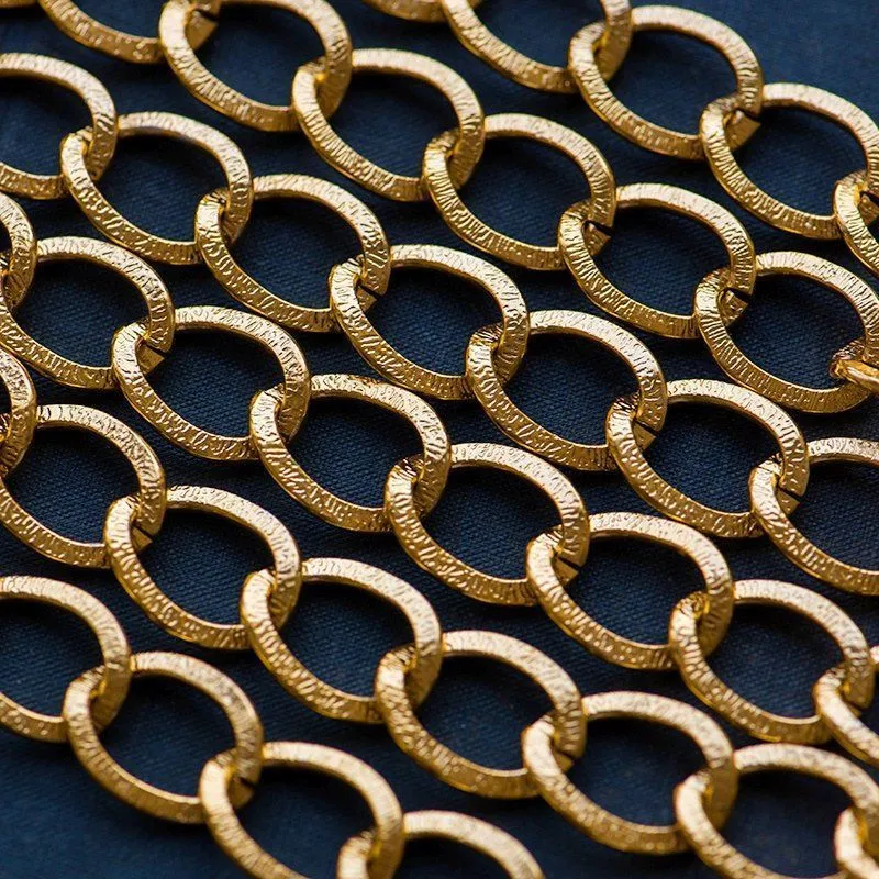 цепочка "бриз", алюминий, цвет золото, 15x20 мм