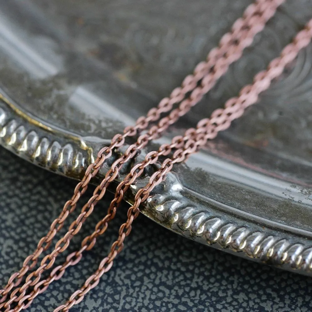 цепочка "овал", цвет красная медь, звено 3х2х0.5 мм