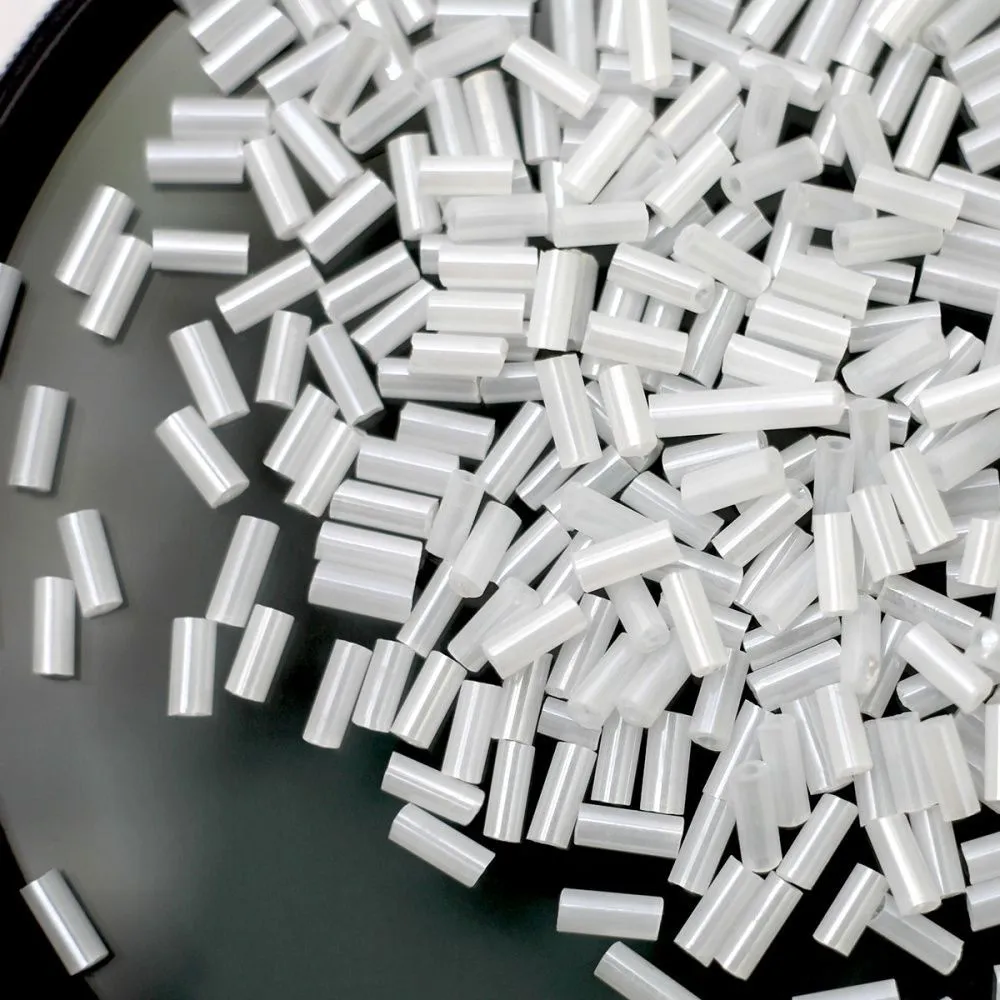 бисер "радуга", стеклярус, цвет перламутровый  белый цейлон (уп 7 г)