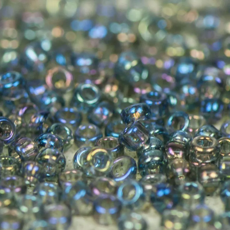 бисер "радуга", цвет прозрачный бензиновый, 12/0 (уп 7 г)