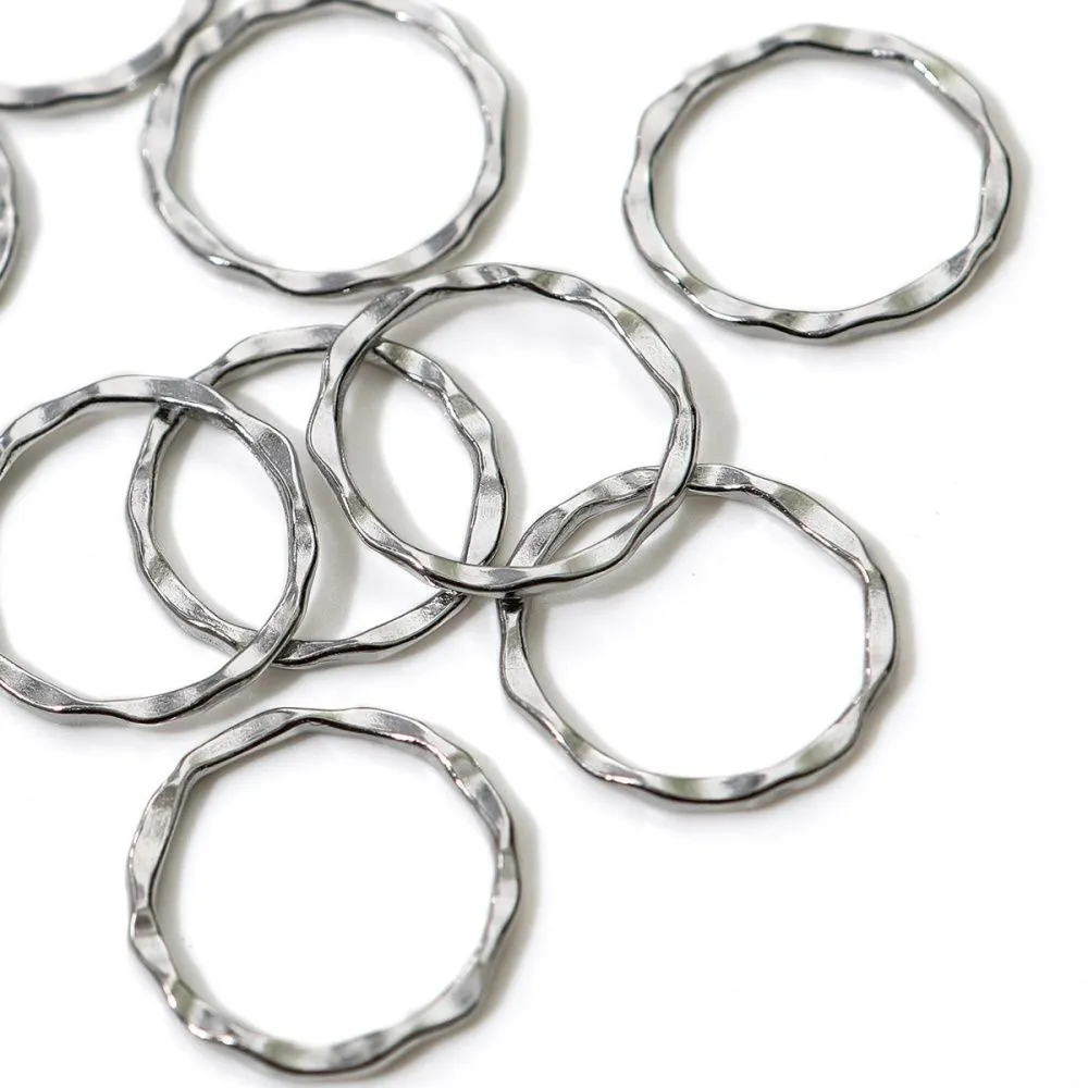 коннектор "кольцо №2", цвет платина, 22x1.5 мм