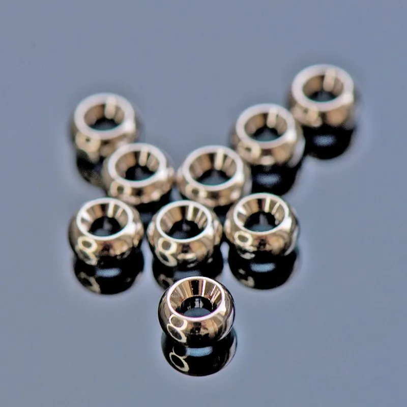 бусина-разделитель, металл "рондель", покрытие платина, 5x3 мм