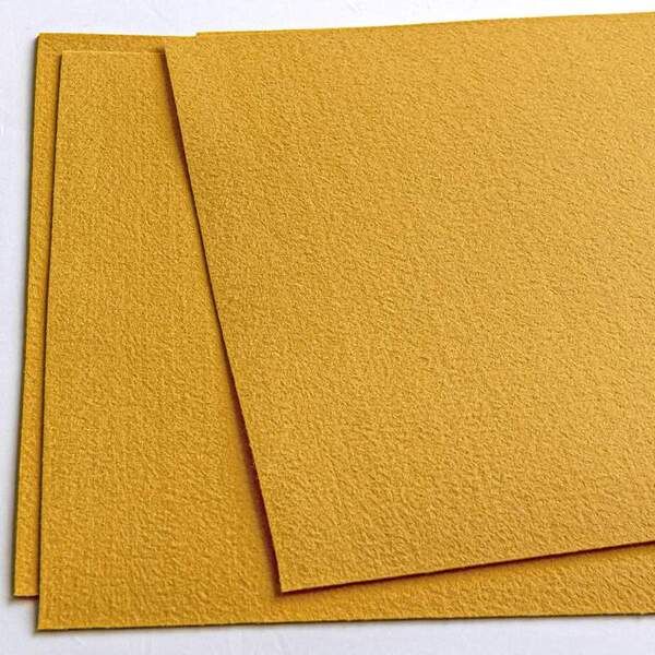 фетр 815 яркий горчичный, 1.2 мм, погонный метр шир. 1.1 м