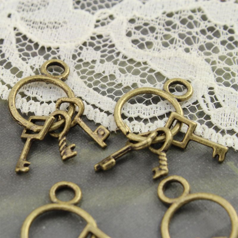 подвеска металлическая "ключница", цвет античная бронза, 27x12x5 мм