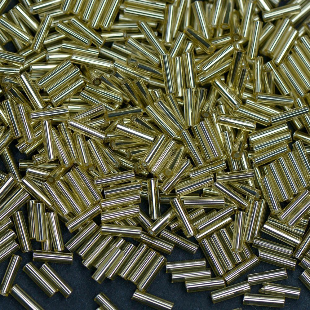 бисер "радуга", стеклярус, цвет св. золото/серебряный (уп 7 г)