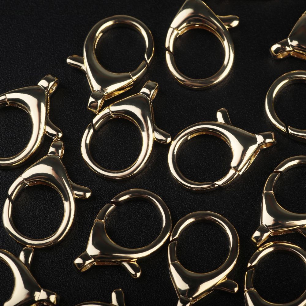 замочек-лобстер, позолота, 20x15x4.5 мм