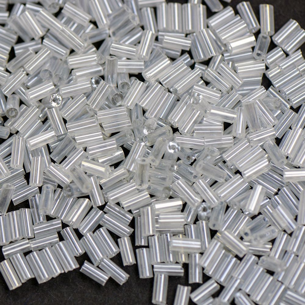 бисер "радуга", стеклярус, цвет прозрачный/перламутровый (уп 7 г)