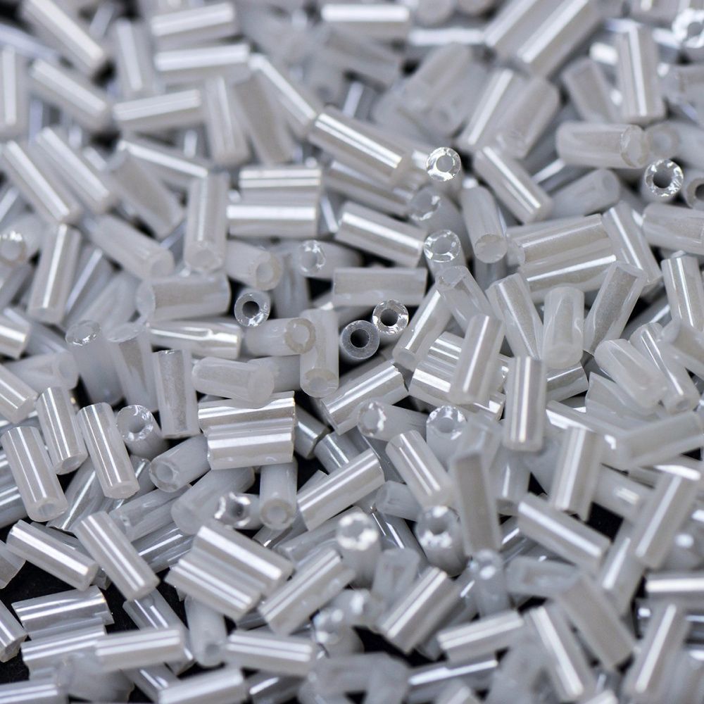 бисер "радуга", стеклярус, цвет белый цейлон (уп 20 г)