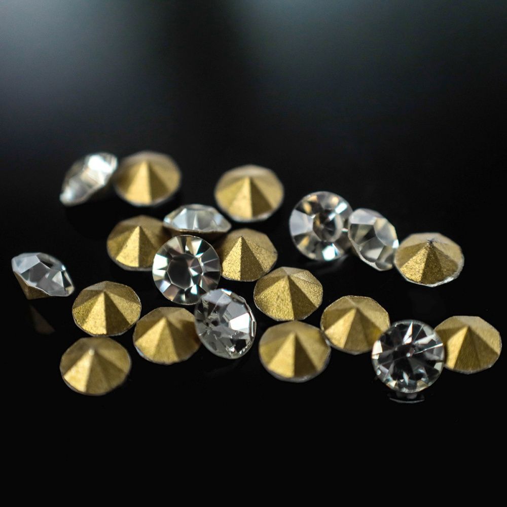 стразы ювелирные, стекло, цвет crystal, 4.2-4.4 мм (уп 20 шт)