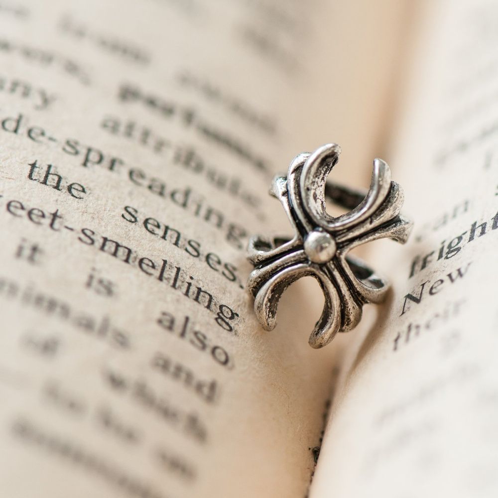 ес бусина металл "крест", цвет античное серебро, 12х9х10 мм