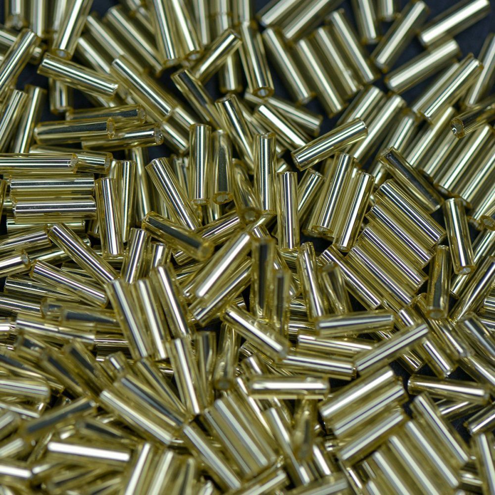 бисер "радуга", стеклярус, цвет св. золото/серебряный (уп 7 г)