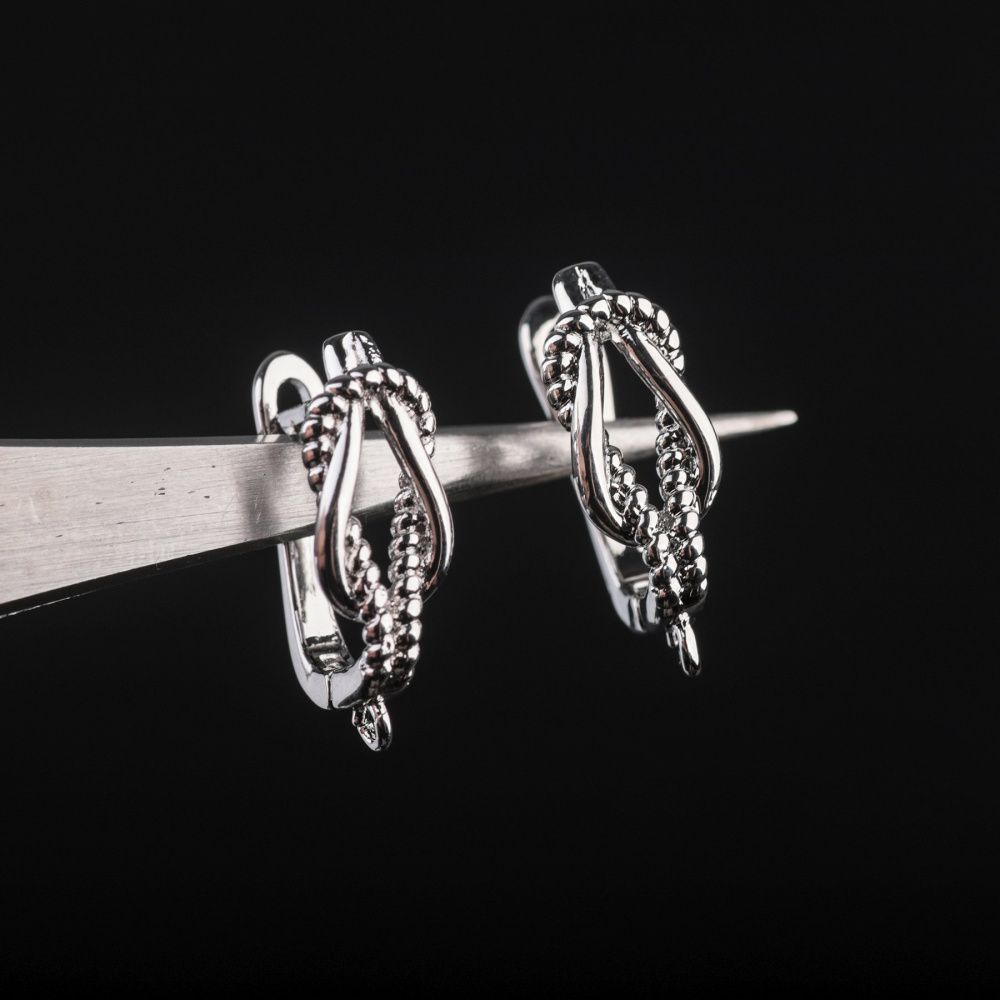 швензы "нодо", покрытие платина, 18.5x12x6.5 мм 