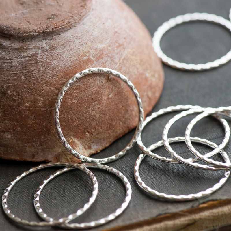 коннектор "кольцо №1", цвет античное серебро, 37,5х2 мм