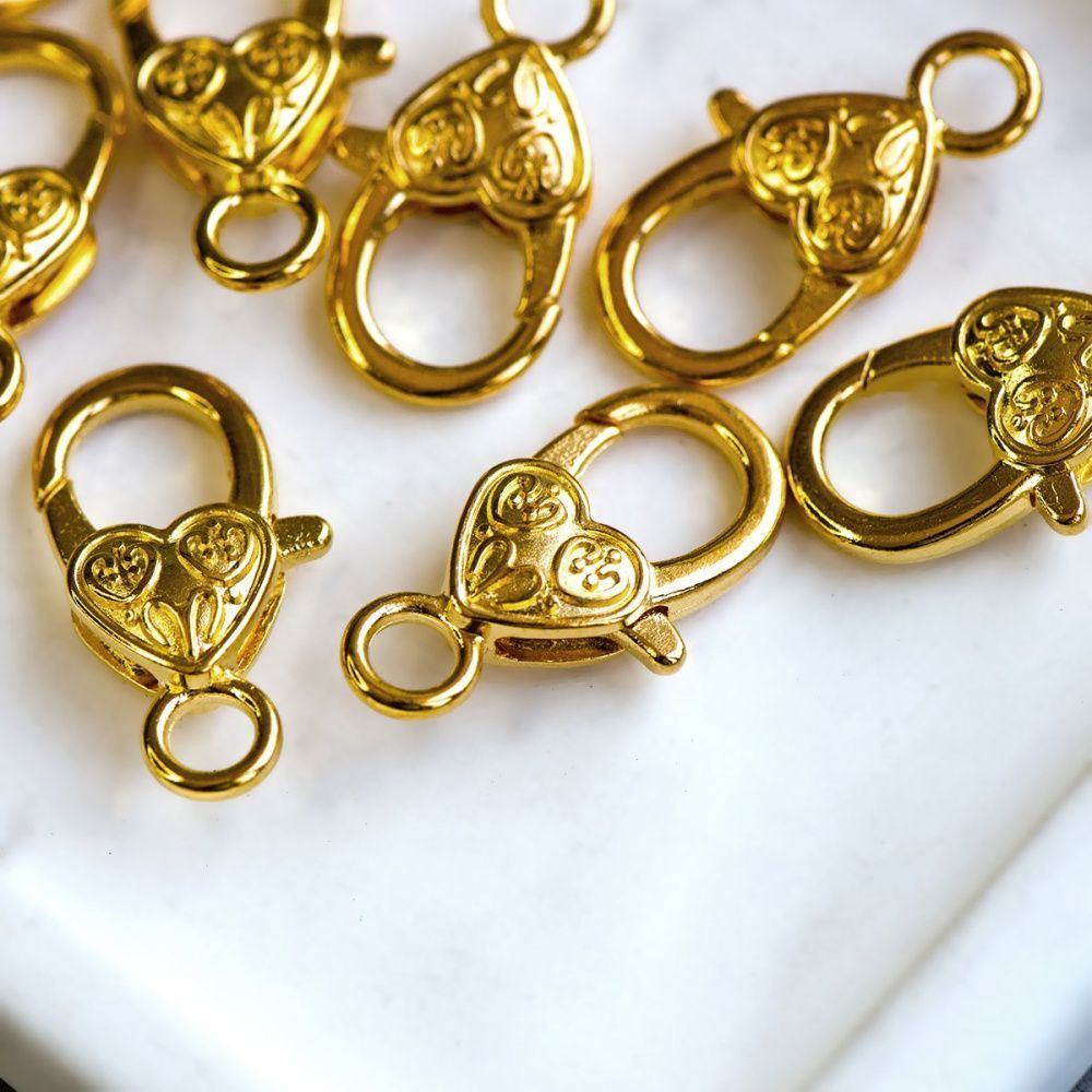 Замочки замочек-лобстер "тибет", цвет золото, 26х25х13 мм