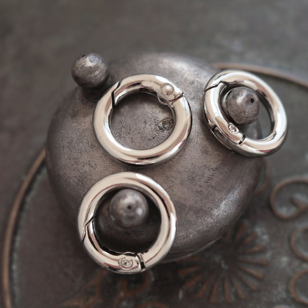 Замочки замочек-кольцо, цвет платина, 20x4 мм