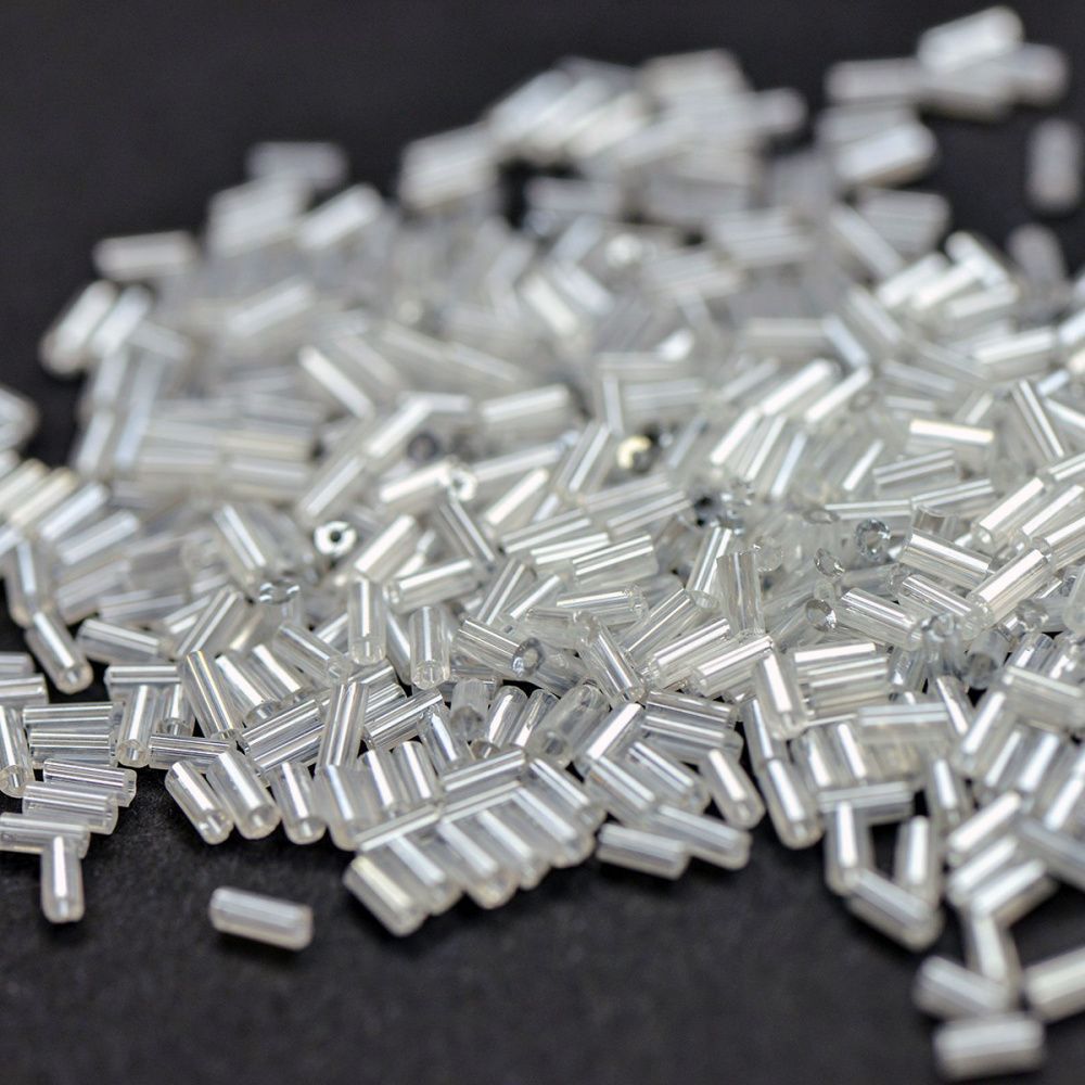 бисер "радуга", стеклярус, цвет прозрачный/перламутровый (уп 7 г)