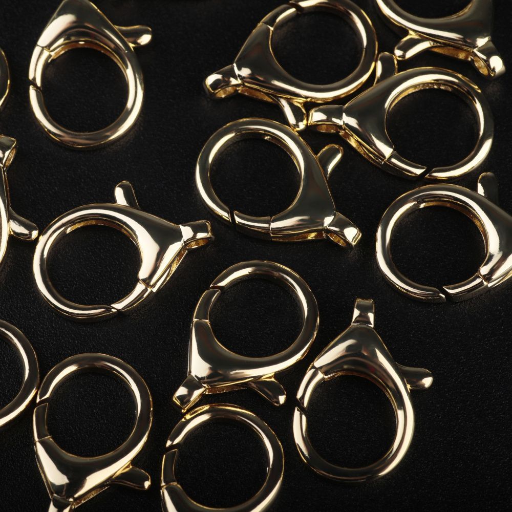 замочек-лобстер, позолота, 20x15x4.5 мм