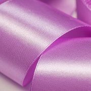 Лента, атлас, цвет розово-сиреневый светлый, ширина 50 мм