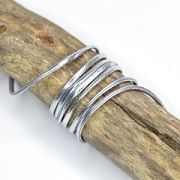 Шнур, имитация кожи, плоский, цвет серебристый, 2х1 мм
