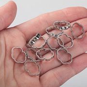 Рамка для бусин "Облако", цвет платина, 12x15x6x3.5 мм