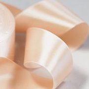 Лента, атлас, цвет светло-золотистый, ширина 50 мм