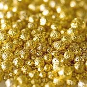 Бусина, металл "Винтаж", цвет золото, размерный микс 6-16 мм (уп 10 г)