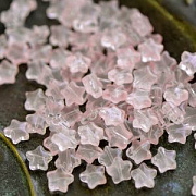 Бусина "Звездочка Jelly", стекло, цвет розовый, 8x8x4 мм