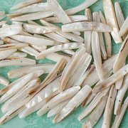 Бусина из ракушки, "Багет", природные тона, размерный микс
