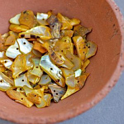 Бусина из ракушки, "Шелл", цвет светло-бирюзовый, размерный микс (уп. 20 г)
