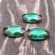 Кабошон стекло Кристалл, овальный, цвет Blue Zircon, 25х18 мм